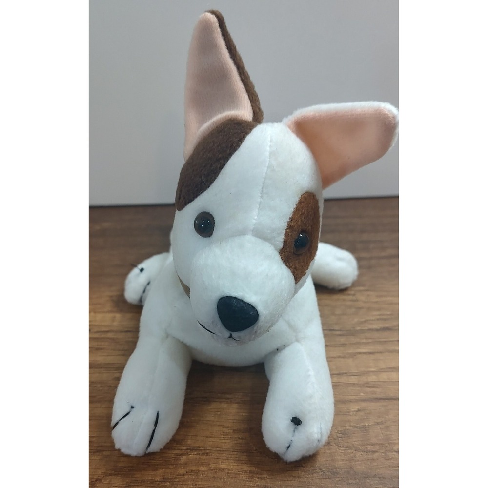 7" Vintage 1998 WISHBONE Dog Beanie Plush Jack Russell S9